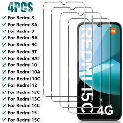 Premium 4 - Pack Full Tempered Glass Screen Protector Set - 4PCS Glass (For Redmi 10C)