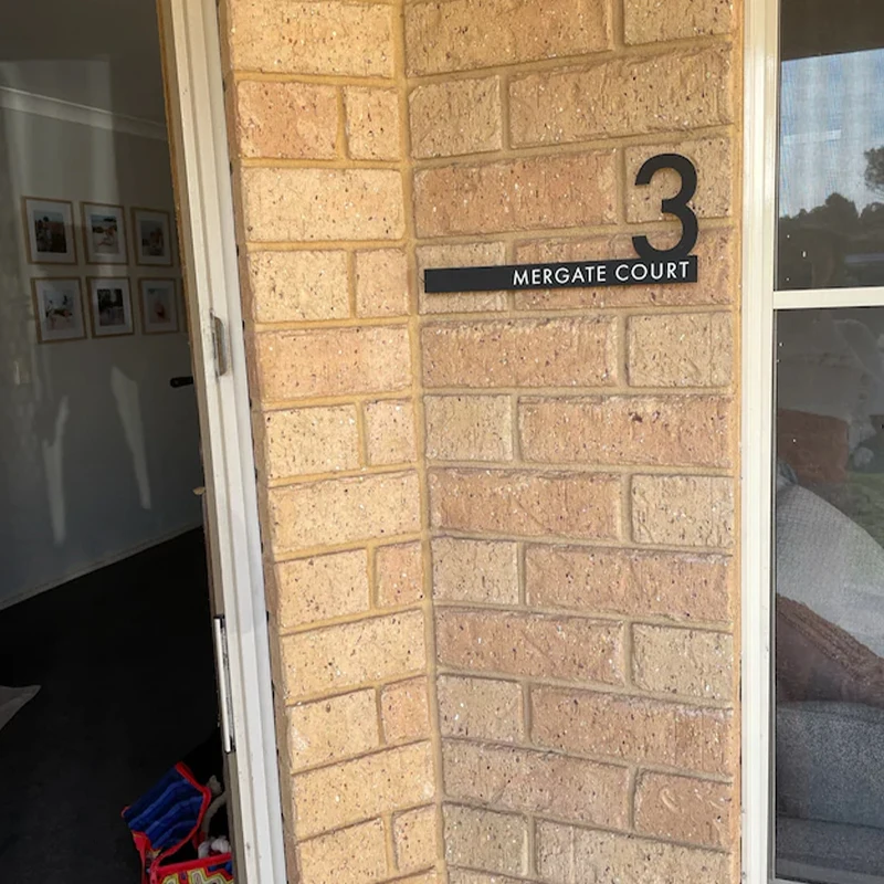 Door Plate Personalized Custom Laser Cut Acrylic Modern House Number Sign Name Address Plaques Outdoor Name Home Decor Plates acrylic sign plaques