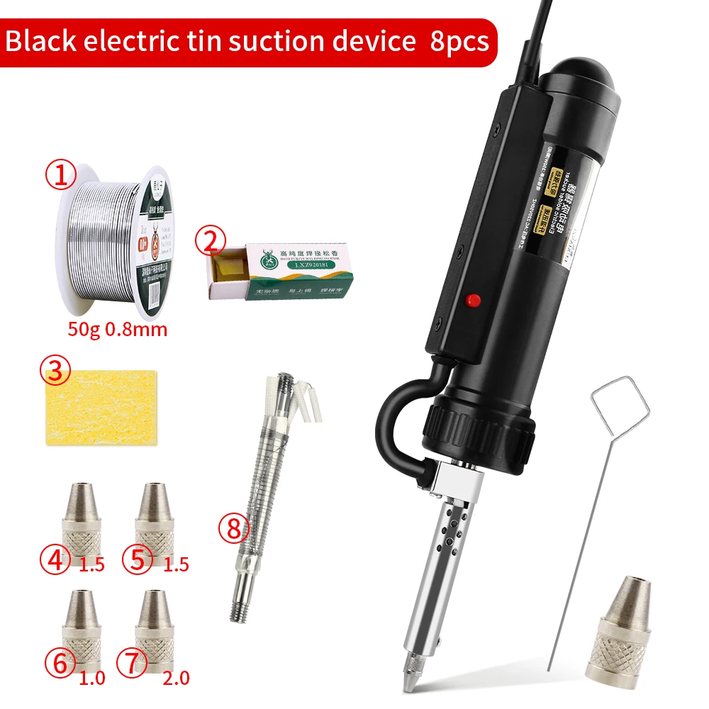 LUXIANZI Powerful Electric Desoldering Pump Suction Tin Vacuum Removal Tool Removal Hand Welding Tools Solder Iron Desolder Gun electric solder Welding Equipment