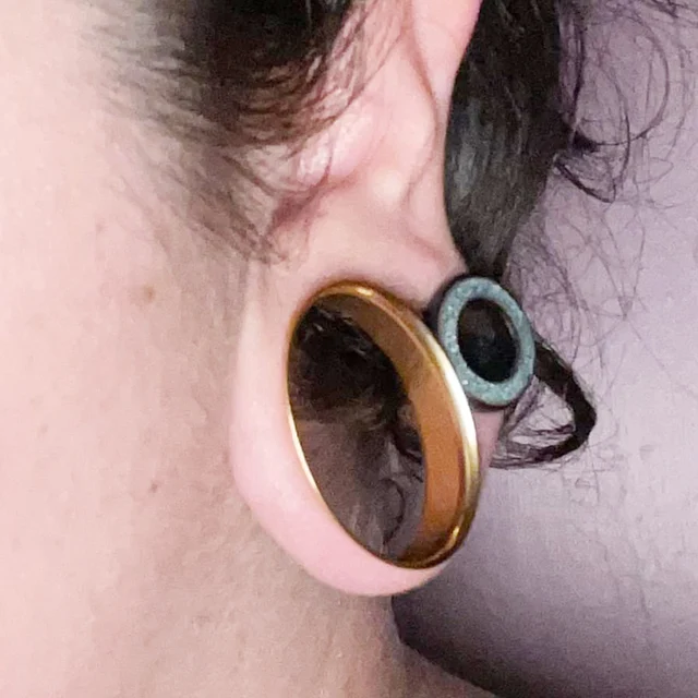 Double-flared Sono Wooded Flesh Tunnel Piercings - 00 GA / 10 - Foto 7