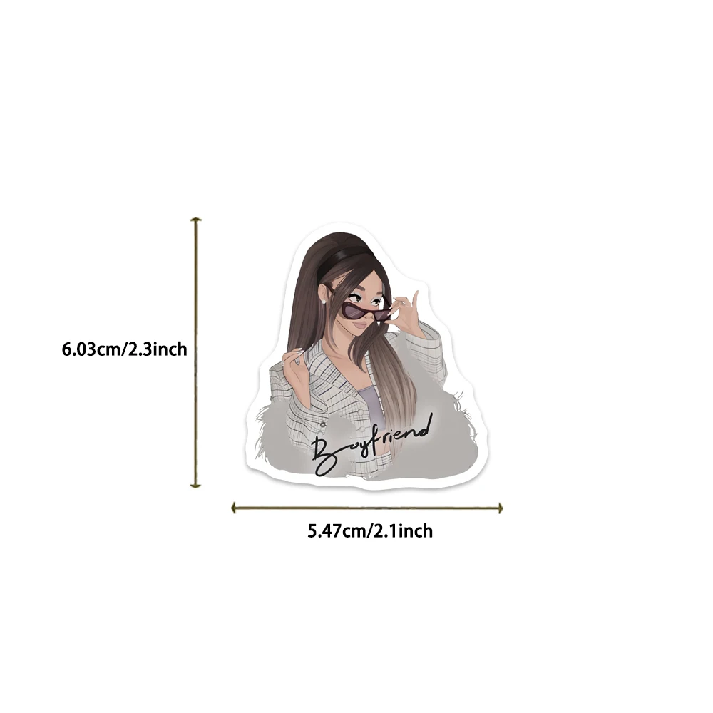 미국 가수 아리아나 그란데 스티커, 그래피티, 크레이지 팬 스티커, 방수, 귀여운 어린이 소녀 장난감, 여행 가방 휴대폰, 50 개