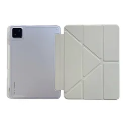 Clear Acrylic Y - Fold Shockproof Tablet Stand Case for Xiaomi Pad 8 8Pro (Grey)