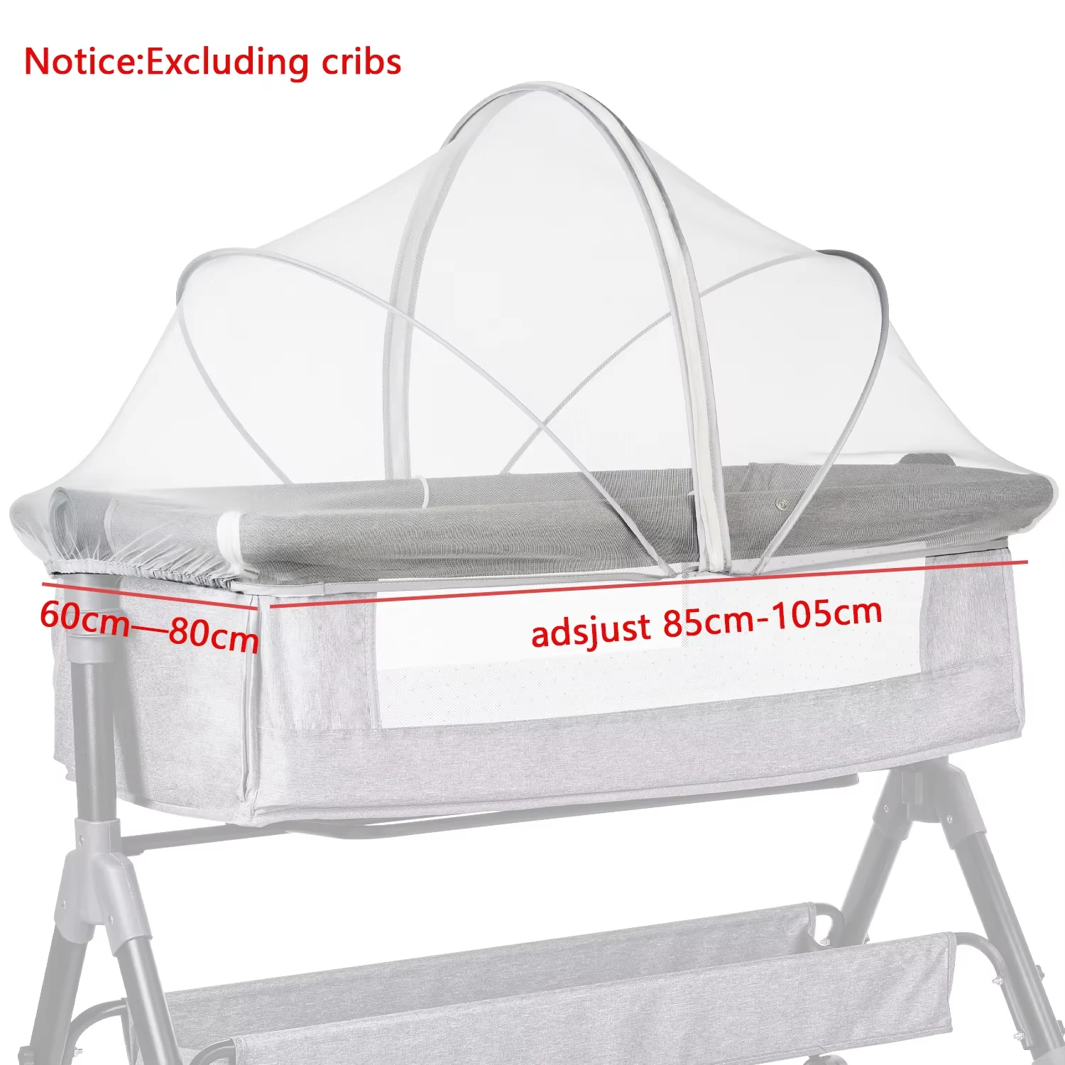 Baby Cradle Bed Mosquito Net Portable Foldable Infant Crib Mesh Mosquito Net Summer Indoor Control Insect Netting Cribs for Baby - 4