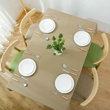 

Cotton Tablecloths, Waterproof Table Covers Simple Modern Pure Color Light Coffee Dining Table Coffee Table Deco
