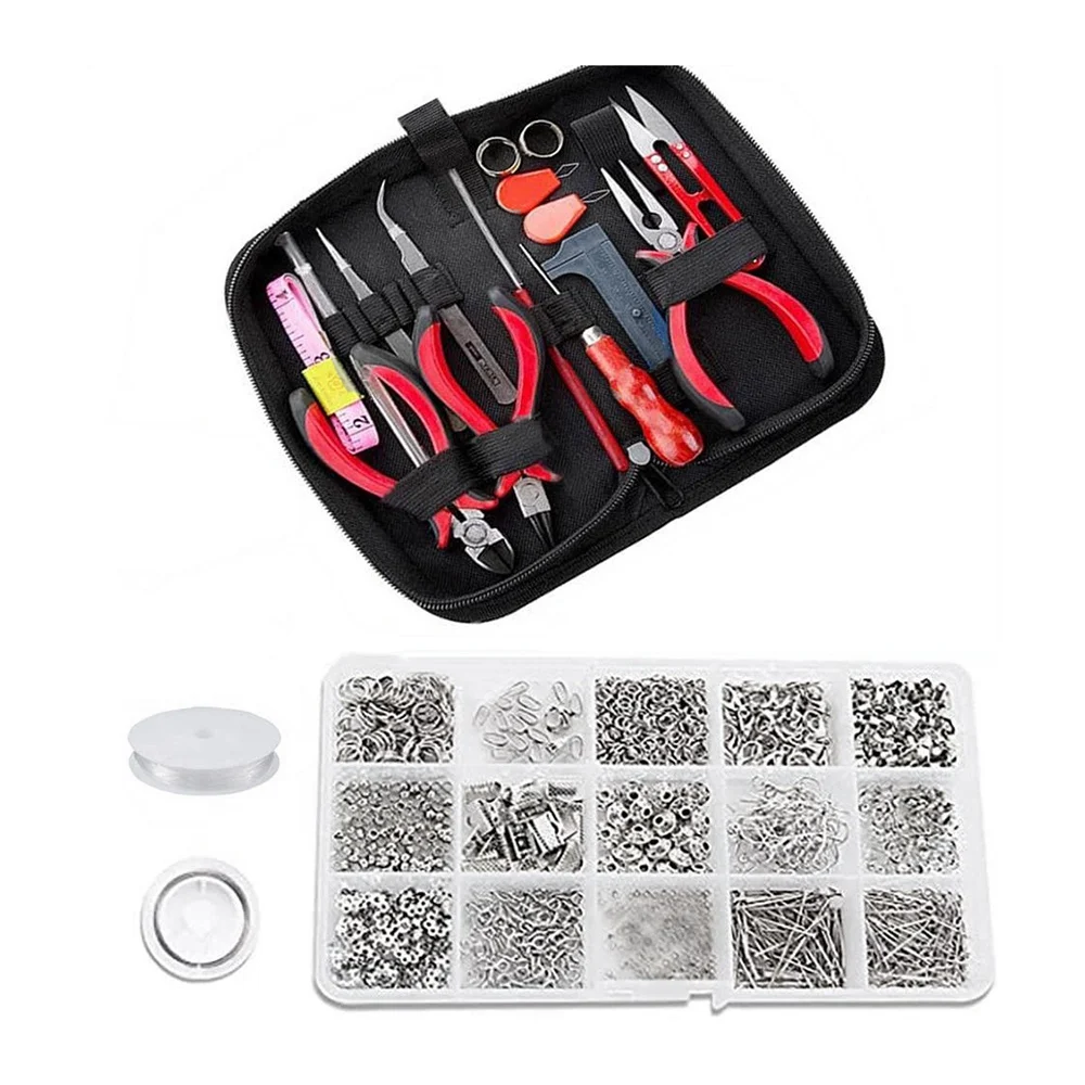 

Jewelry Making Set 1275 Jewelry Set and 17 Jewelry Repair Tools Used to Make Bracelets Earrings DIY Manuals Etc