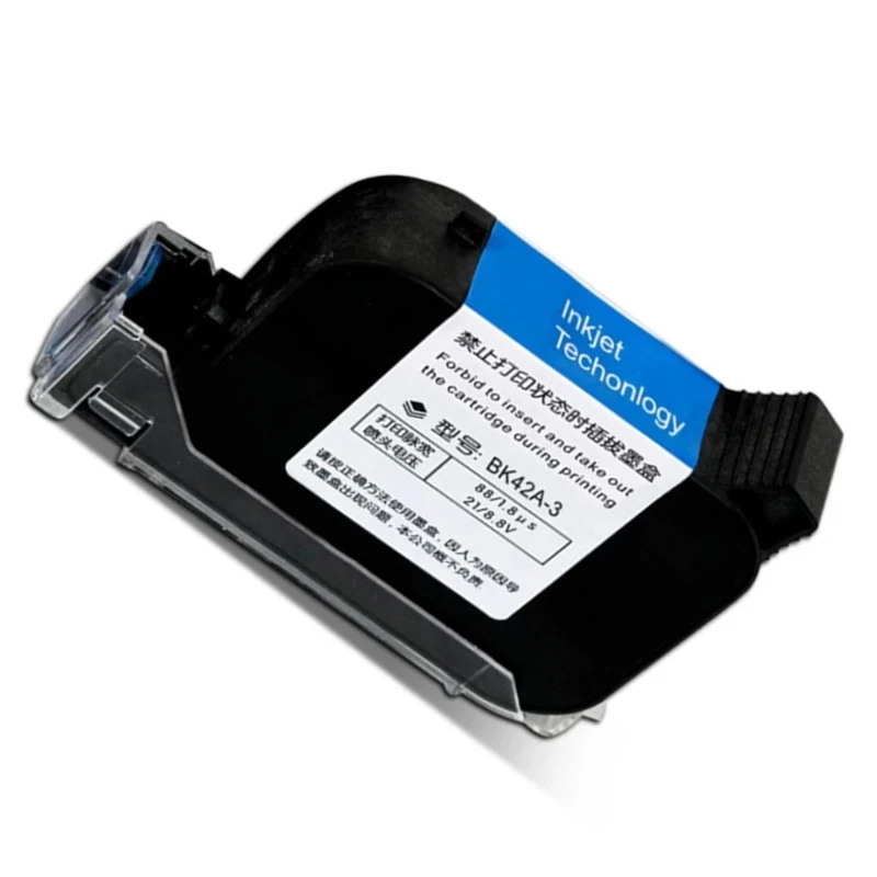 BK42A-3 Quick Drying Cartridge 12.7mm Handheld Inkjet Printer 42ml Solvent Cartridge for Unencrypted Printers
