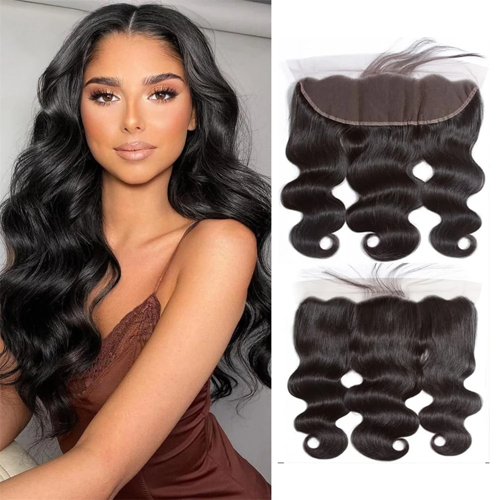 13x4 Lace Frontal Closure Body Wave Frontal Transparent Lace Frontals With virgin Hair Human Hair Natural Color Wigs