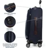 Platinum Elite Softside Expandable Carry on Luggage, 8 Wheel Spinner Suitcase, USB Port, Suiter, Men and Women, True Navy Blue 4