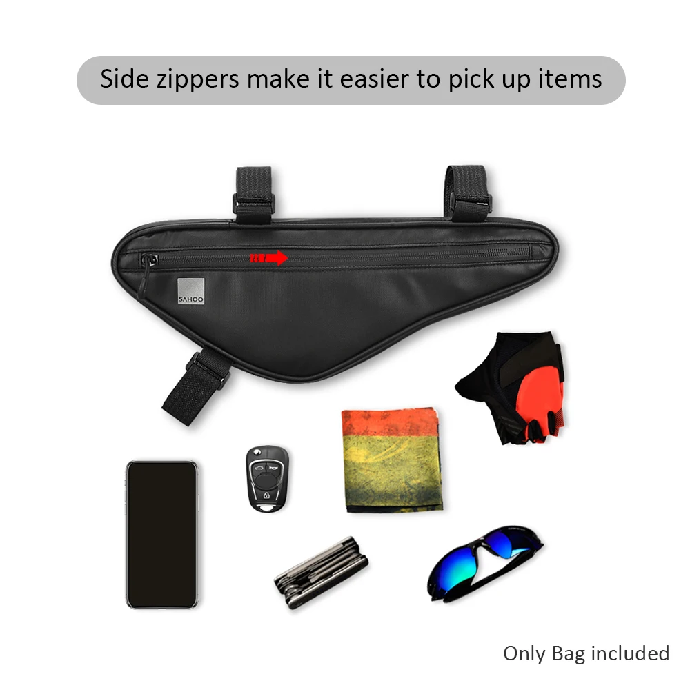 SAHOO Bike Frame Bag Waterproof Bicycle Triangle Bag Front Frame Under Tube Bag Large Capacity Storage Bag Cycling Accessories
