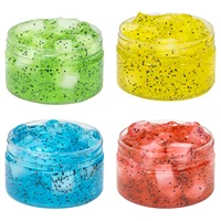 120ML Jelly Cube Crunchy Pre-Made Crystal Slime Kit, Super Stretchy Stress-Relief Sensory Toy, Christmas Gift Party Favors Gift 1