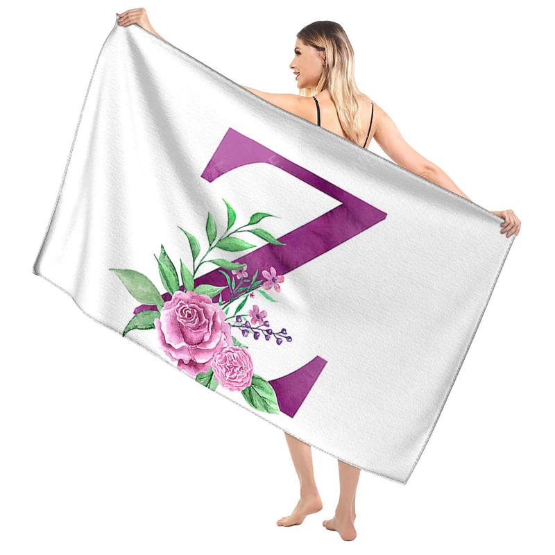 Bathroom Bath towel for adults sauna Large beach towel Gym towel Large hotel woman shower quick drying microfiber simple letter 5