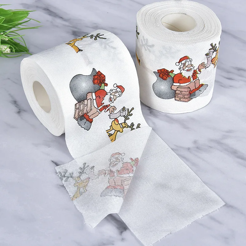 Christmas Santa Claus Bath Toilet Roll Paper Christmas Decoration Home Xmas Decor New Year Gift