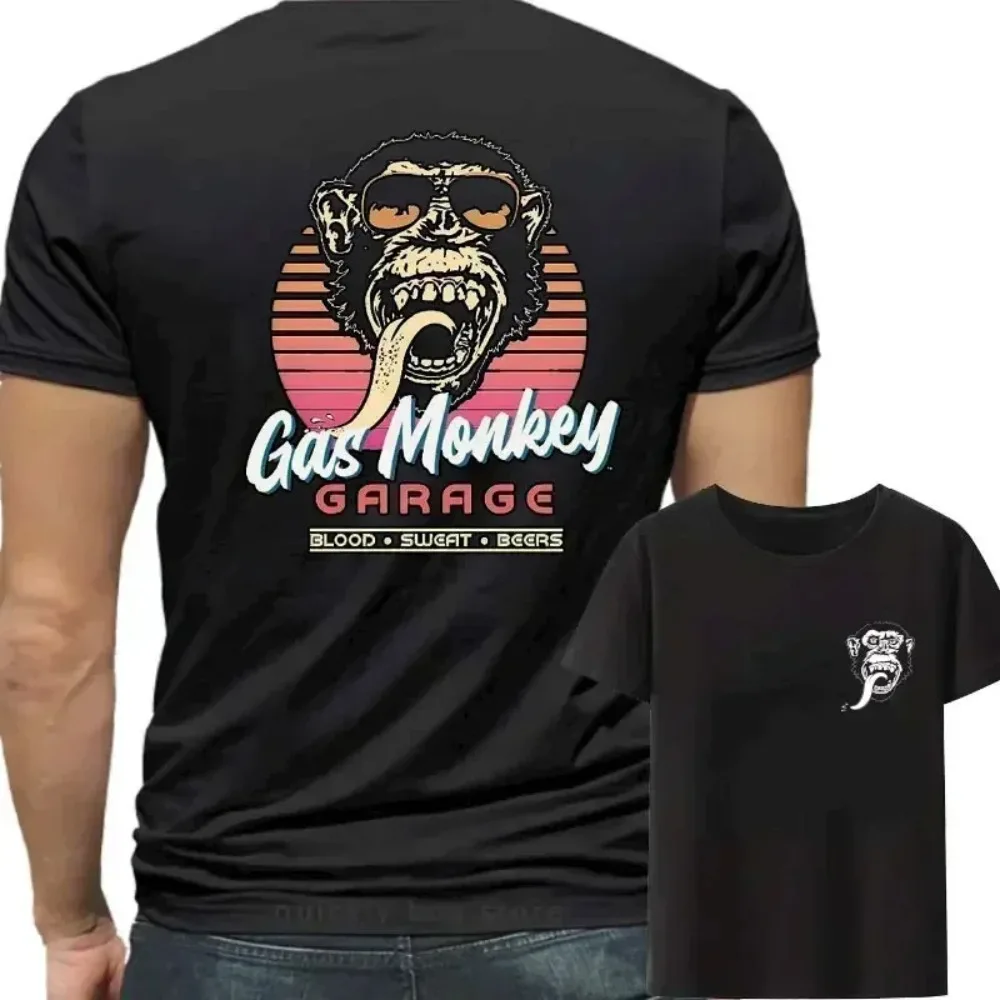 Männer Geschenke Amazing Essential Double-sided Gas Monkeys Garage Baumwoll-T-Shirt Herren Casual Sommer Grafik Harajuku Streetwear Damen