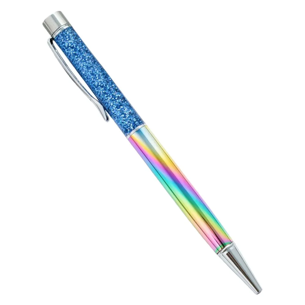 Vibrant Oil Gold Quicksand Luxury Ballpoint Pen - Premium Rotating Metal Design, 1.0mm Tip for School and Office Use