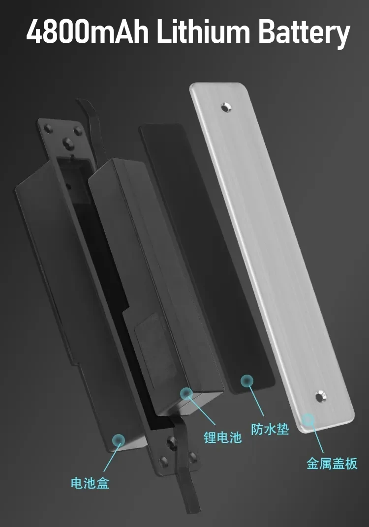 고품질 IP68 방수 스마트 도어락 (실외용 슬림 지문 인식, WiFi 네트워크, 메모리 카드 저장 기능, 유리문용, MYT)