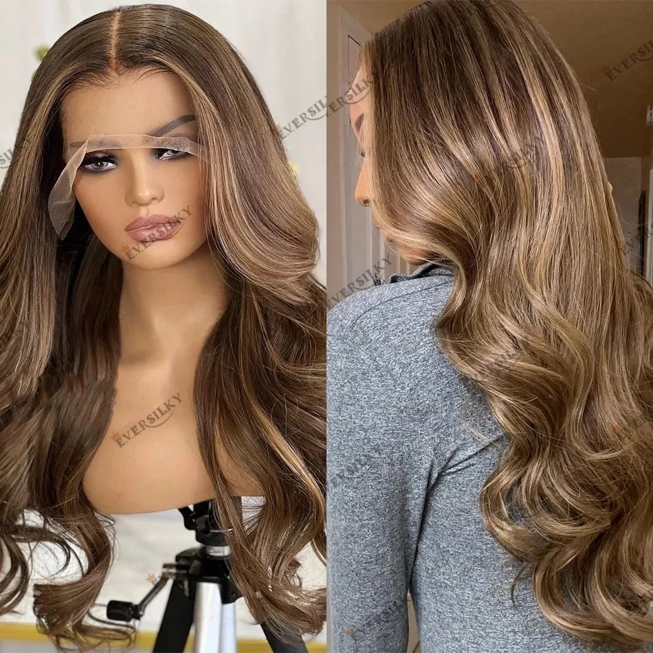Dark Blonde Highlighted Human Hair 13x6 Lace Front Wig for Black Women 100% Indian  Remy Hair 360 Lace Frontal Wigs 180 Density| | - AliExpress