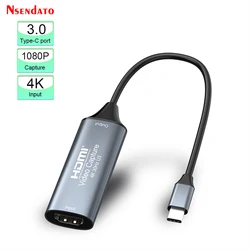 4K USB - C HDMI Video Capture Card - High - Definition Video Grabber and Recorder (USB C 3.0)