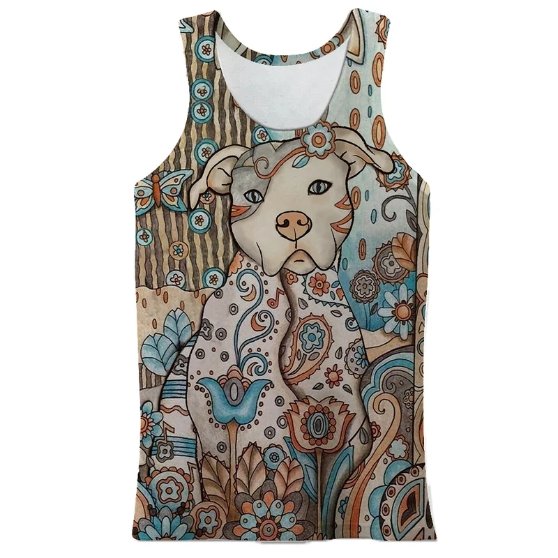 

Animal Pattern Streetwear Tank Top For Men 2024 Sleeveless 3D Printed Harajuku Male Vest Summer O-Neck Casual Tank Tops Clothing