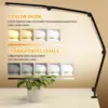 LED Desk Lamp with Clip, Multi-Angle Flexible 4-Segment 3-Light Source Office Desk Lamp, Table Lamp for Home Office Studio 4