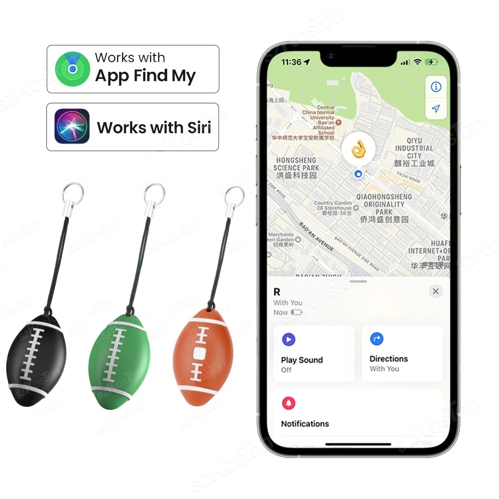 Mini Smart Tag Apenas Compatível com iOS, Bluetooth GPS Tracker, Criança, Pet, Carteira, Key Finder, Localizador GPS Anti-perdido 1