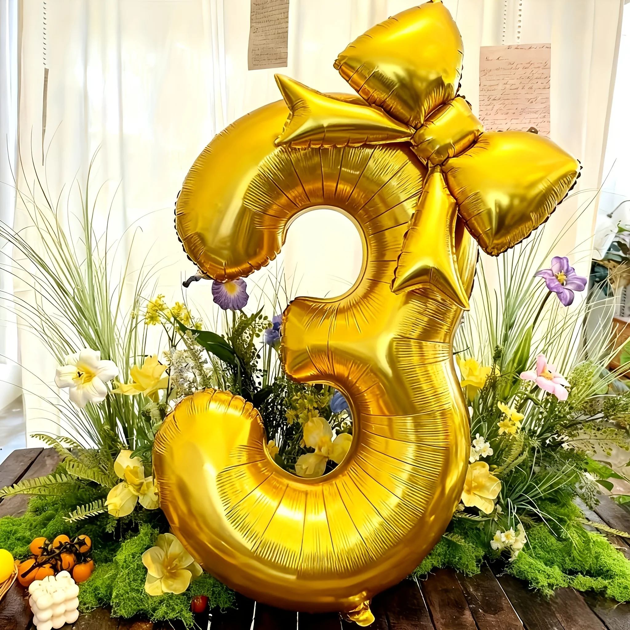 2 Stück/Set 32 Zoll Goldene Schleifenform-Folienballons Hochzeit Geburtstag Party Dekoration Jubiläum Deko Foto-Requisiten Party-Zubehör – Detail 6