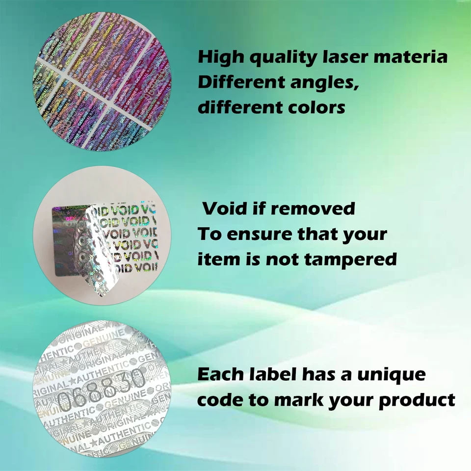 100 Pezzi Di Adesivi Olografici Personalizzati, Adesivi Con Design Olografico, Adesivi Olografici - Italia - Foto 8