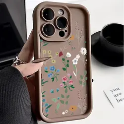 Vibrant Leaves & Floral Shockproof Silicone Phone Case - Soft TPU Bumper Cover for 6Plus 6sPlus (S16480)