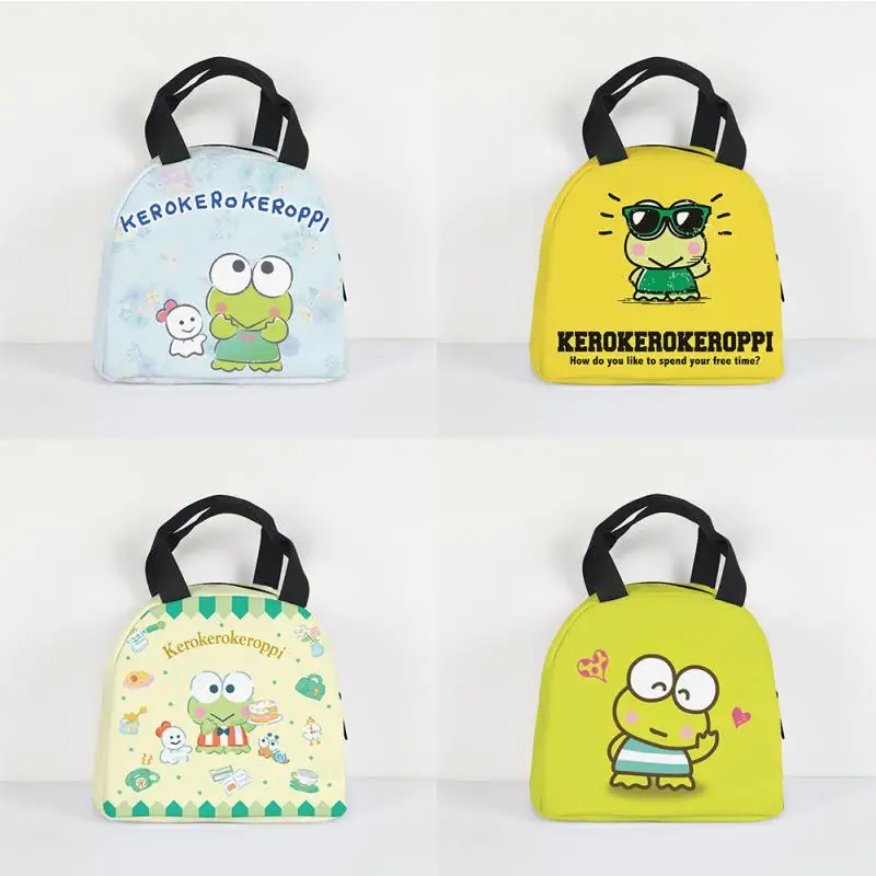 

Sanrio Keroppi симпатичная мультяшная Студенческая офисная сумка для бэнто, сумка для ланча, женская сумка, сумка для мытья, сумка для хранения периферийных принадлежностей в стиле аниме, подарок