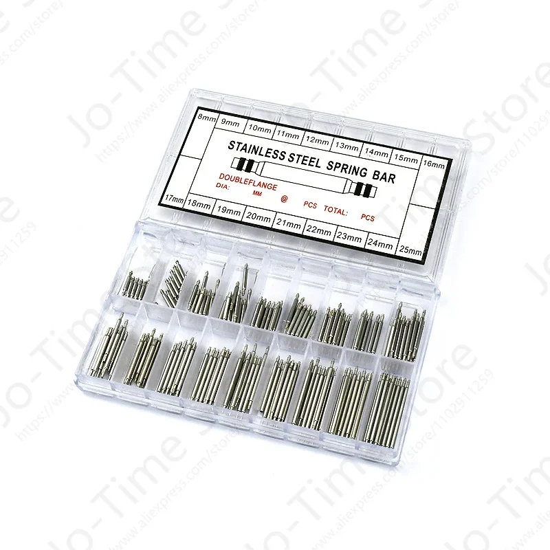 Deluxe Stainless Steel Watchband Spring Bar Assortment Set