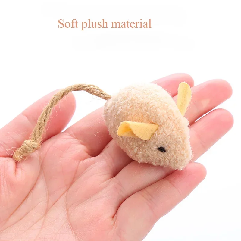 Interactive Plush Mouse Teasing Toy