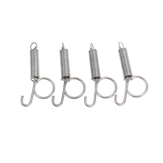 10Pcs Multipurpose Spring Animal Cage Latches Lock Spring Rabbit Cage Door Tension Spring with Hook 7.5cm 4