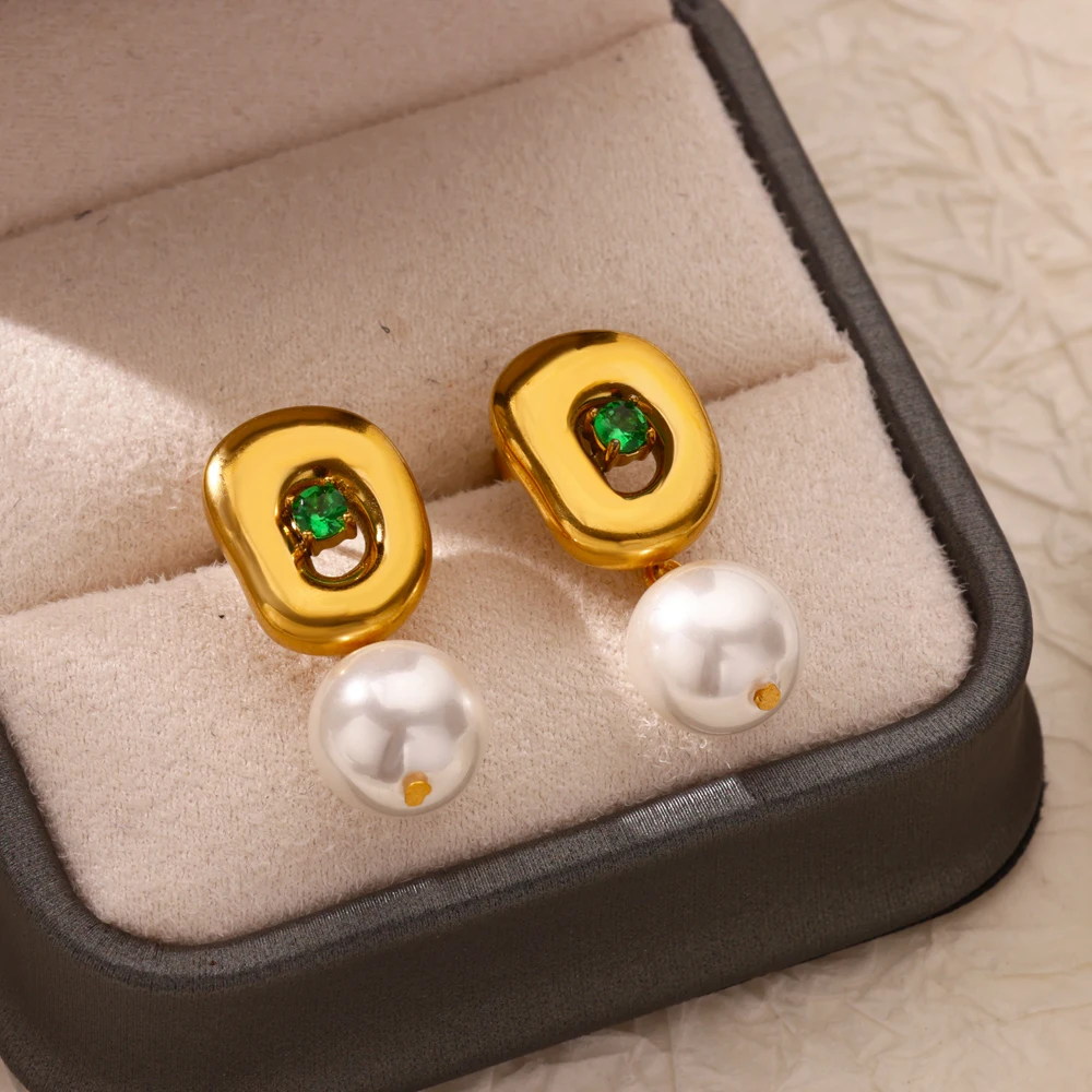 Earring Jewelry For Women Gold Color Stainless Steel