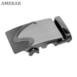 Business Men Fashion Automatic Ratchet Belt Buckle High Quality  Alloy Black For 1.38-1.54 Inch Width Belt Leather Belt