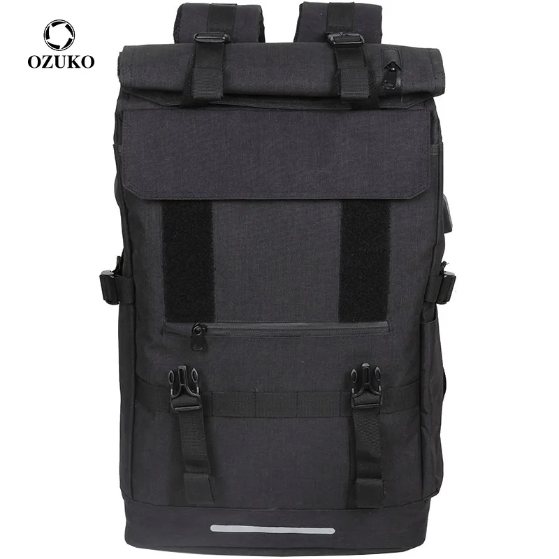 

OZUKO 40L Large Capacity Travel Men Backpacks New Multifunction USB Charge Laptop Backpack For Teenagers Travel Male School Bags