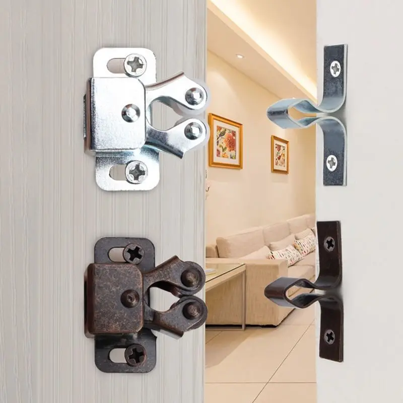 Door Latch Antique Furniture Cupboard Cabinet Door Roller Double Catches with Striker