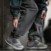Maden Men's Casual Polar Fleece Cuffed Sweatpants Solid Color Elastic Waist Fleece-lined Pants Warm Sports Straight-leg Trousers 4