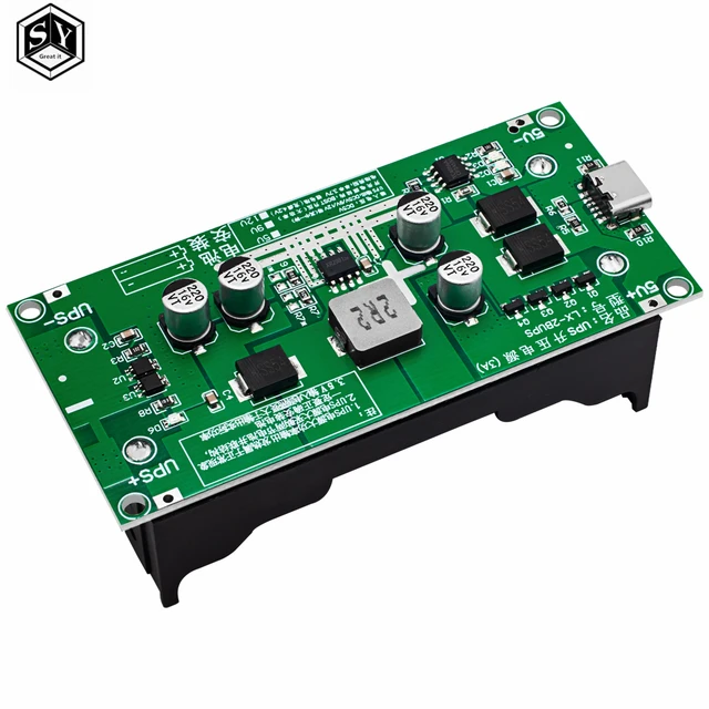 Type-C 15W 3A 18650 Lithium Battery Charger Module DC-DC Step Up Booster Fast Charge UPS Power Supply / Converter 5V 9V 12V 4