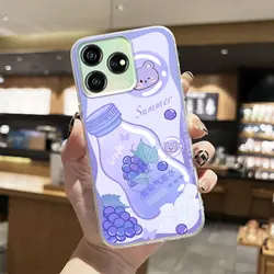 Luxury Clear Shockproof Silicone Phone Case - Premium Back Cover for ZTE V50 Smart (TM2769)