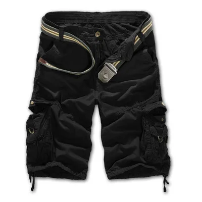 New Summer Men's Shorts Cotton Multi-Pocket Cargo Shorts Military Camouflage Shorts Loose Jogging Casual Shorts