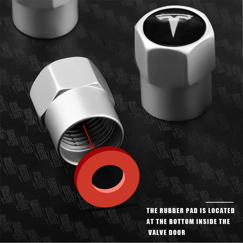 4Pcs Car Wheel Tire Valve Caps Air Stem For Tesla Model S Model X Y 3 Roadster SpaceX Tyre Plug Auto Tools Accessory tire valve caps tire screw cap