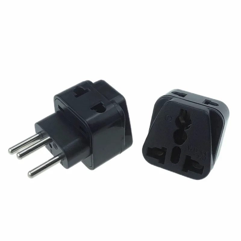 3pin Brazil AC Power Plug UK/US/EU To Brazil Brasil Socket Travel Power Adapter Plug 3 Pin Converter Type N 2 in 1 plug adapter