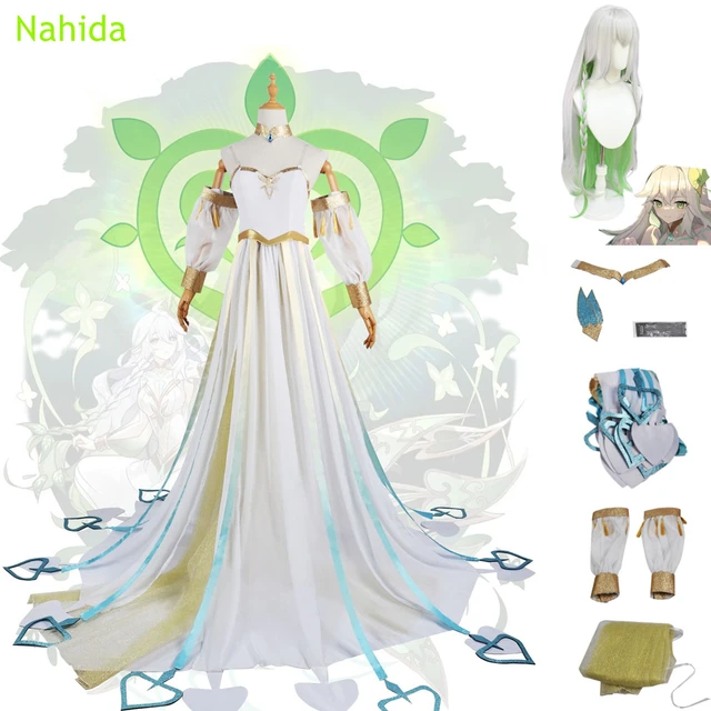 Cocos-sss Game Genshin Impact Nahida Cosplay Costume Game Genshin Impact  Cosplay Lesser Lord Nahida Halloween Costume And Wig - Cosplay Costumes -  AliExpress