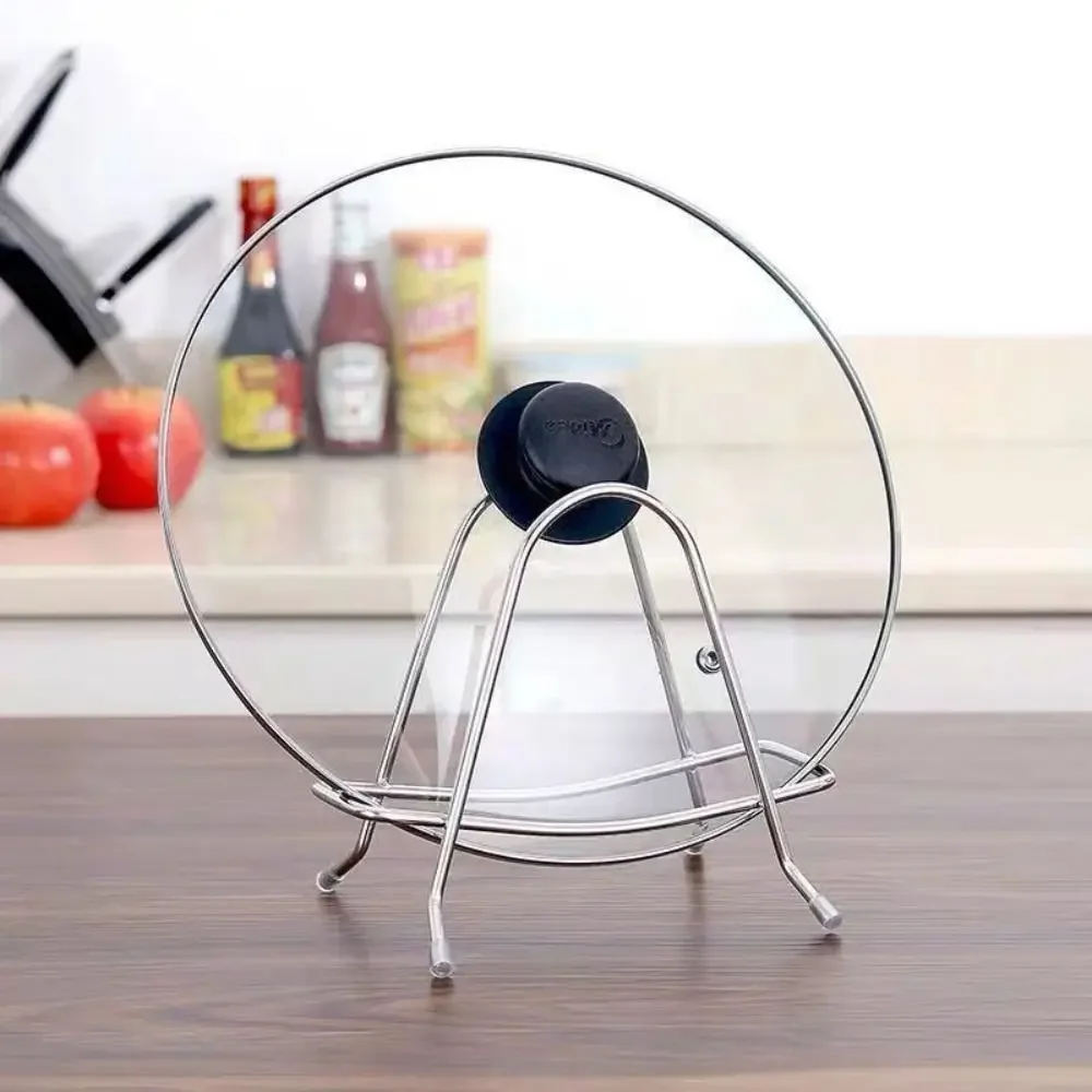 High quality cutting board rack Stainless Steel Chopping Cutting Board Storage Rack Stand household Kitchen Pot Lid Organizer 5