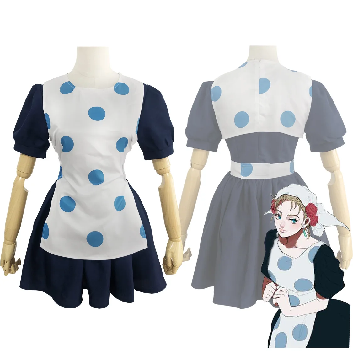 

JoJo's Bizarre Adventure Anime Cosplay Susie Q Maid Dress Halloween Carnival Party Costume Comic Con Outfits