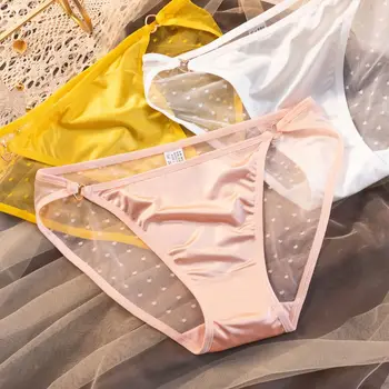 Confortevole vita media ragazze Soild Color Intimates Dot Print intimo donna slip donna mutandine di pizzo biancheria intima senza cuciture
