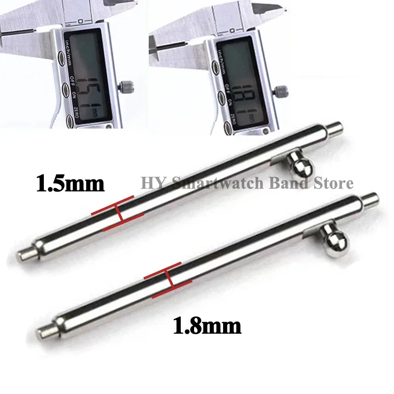 20pcs Quick Release Metal Watch Band Spring Bars - Various Sizes & Thicknesses