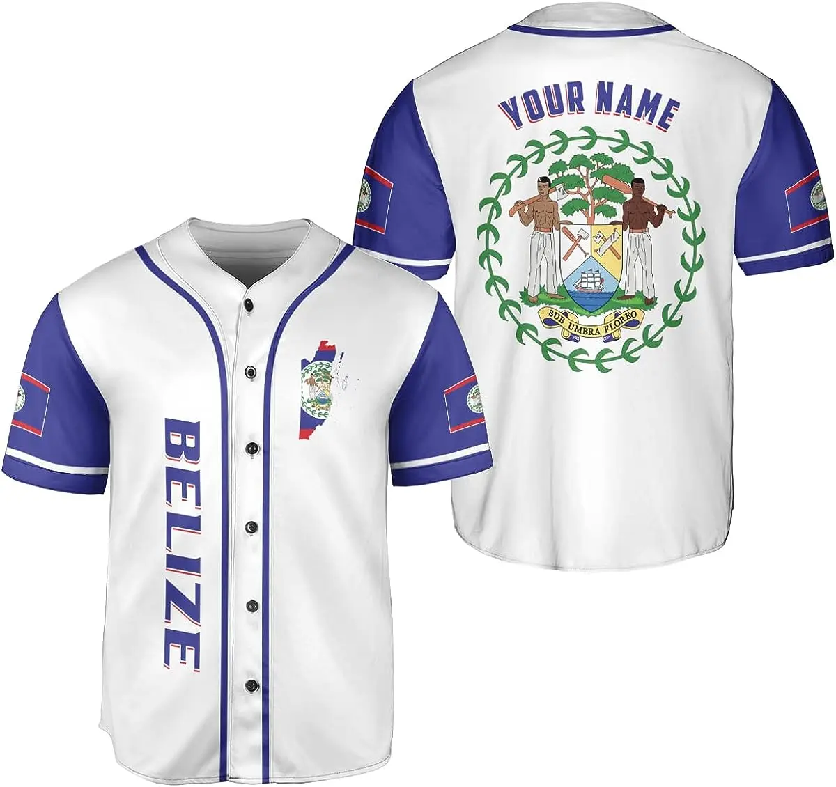 

Custom Name Belize Flag Badge Baseball Jersey Men's Women's Short Sleeve Jersey Men's Streetwear Short Sleeve Sports T-shirt