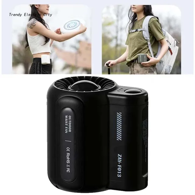 Leafless Hanging Waist Fans Under Shirt Fan Portable Usb Charging Mini Clip On Waist Electric Fan Outdoor Camping Cooling Device 1