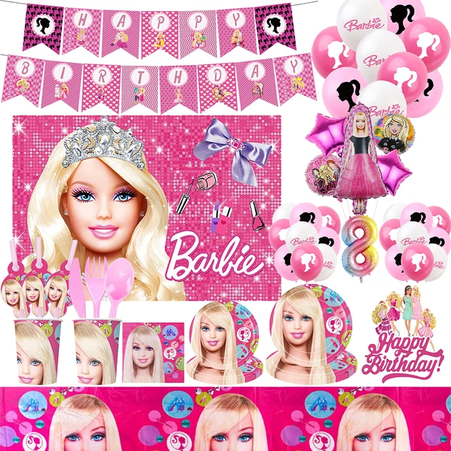 Barbie Party Supplies Lot de 24 assiettes en carton pour gâteau à