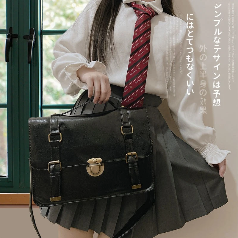 JK Uniform de hombro estilo japonés para mujer, maletín grande de cuero mochila escolar para niñas, novedad de 2022| | - AliExpress